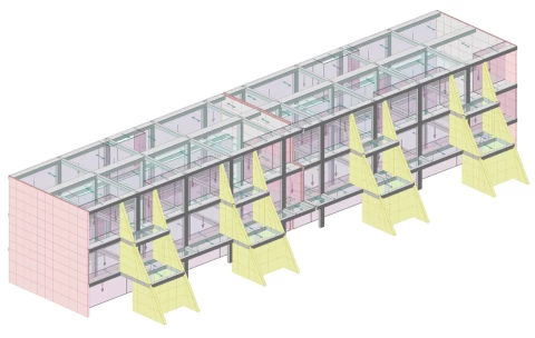 Ristrutturazione e riduzione rischio sismico edificio in C.A per civile abitazione - Progetto